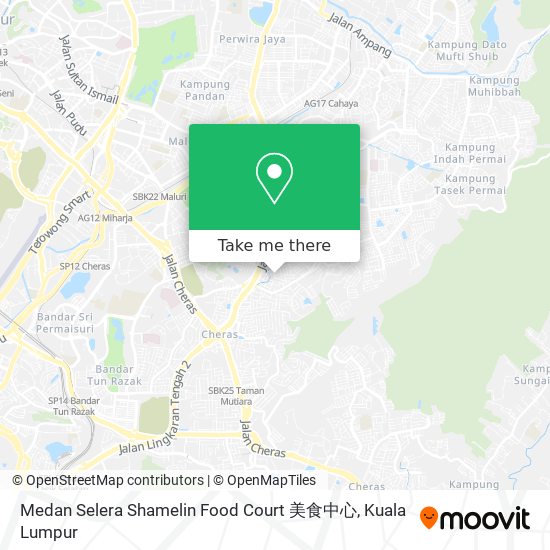 Medan Selera Shamelin Food Court 美食中心 map