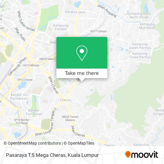 Pasaraya T.S Mega Cheras map