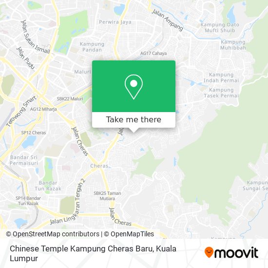 Chinese Temple Kampung Cheras Baru map