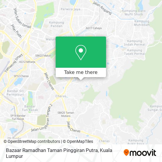 Bazaar Ramadhan Taman Pinggiran Putra map