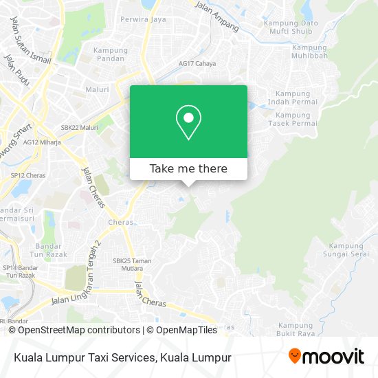 Peta Kuala Lumpur Taxi Services