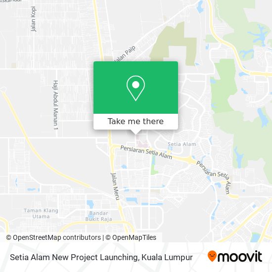 Setia Alam New Project Launching map
