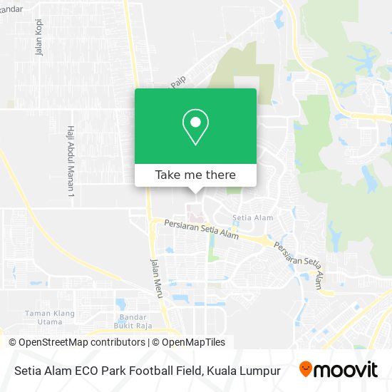 Setia Alam ECO Park Football Field map