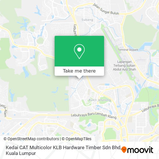 Peta Kedai CAT Multicolor KLB Hardware Timber Sdn Bhd
