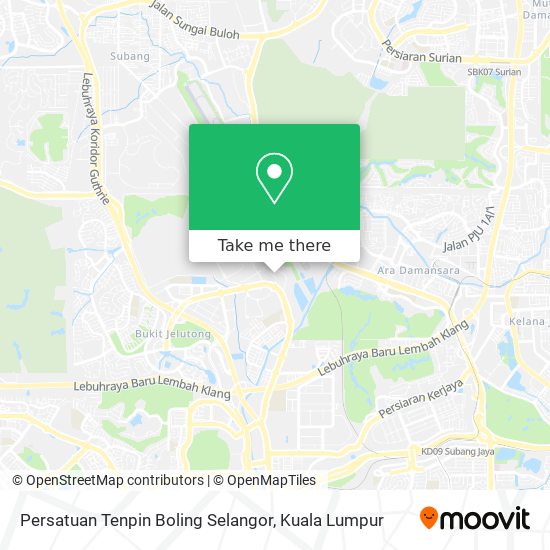 Peta Persatuan Tenpin Boling Selangor