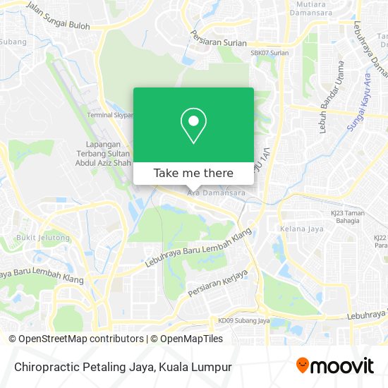 Chiropractic Petaling Jaya map