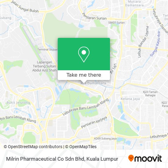 Milrin Pharmaceutical Co Sdn Bhd map