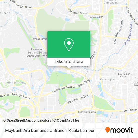 Peta Maybank Ara Damansara Branch