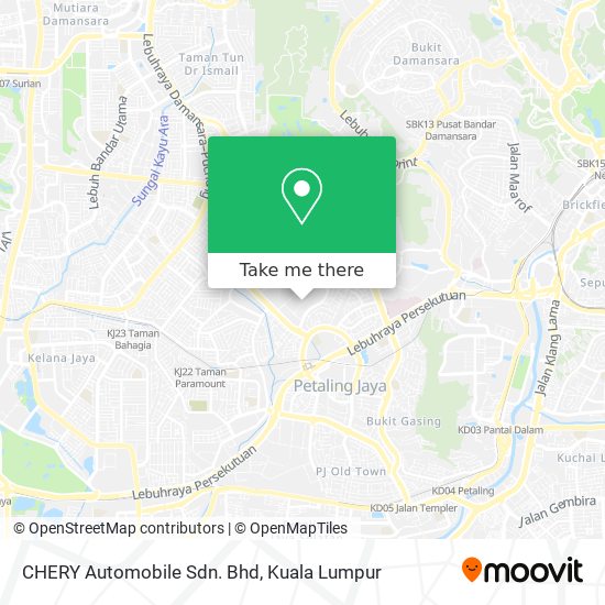 Peta CHERY Automobile Sdn. Bhd