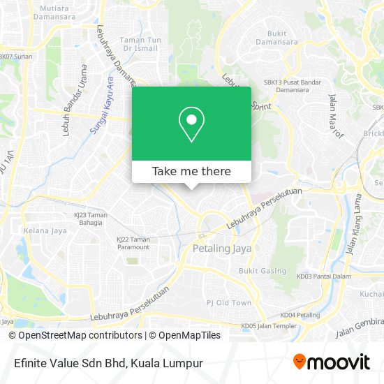 Efinite Value Sdn Bhd map