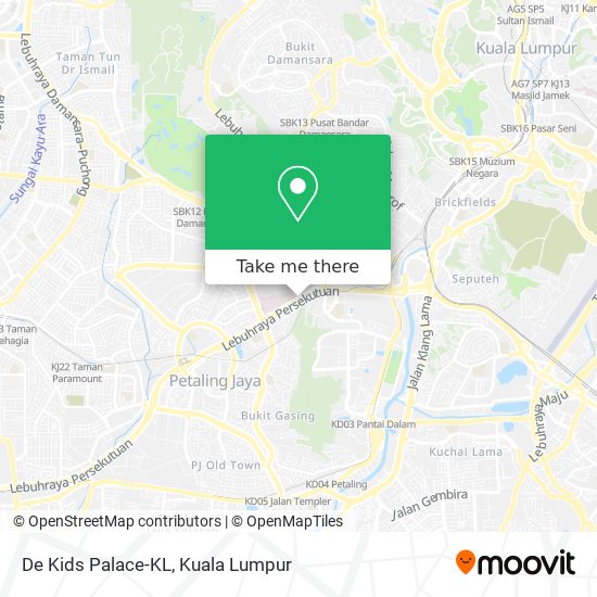 De Kids Palace-KL map