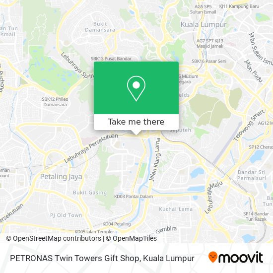 PETRONAS Twin Towers Gift Shop map