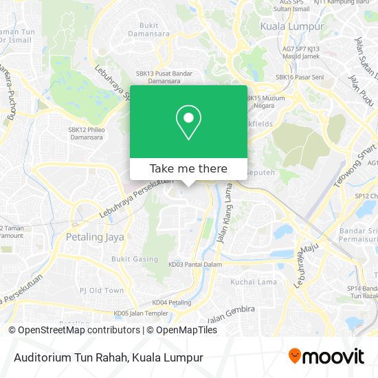 Auditorium Tun Rahah map