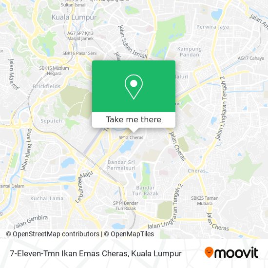 Peta 7-Eleven-Tmn Ikan Emas Cheras