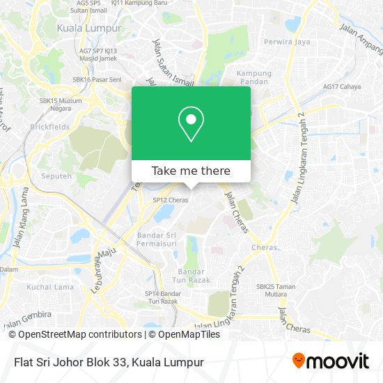 Flat Sri Johor Blok 33 map
