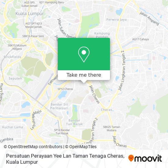 Peta Persatuan Perayaan Yee Lan Taman Tenaga Cheras