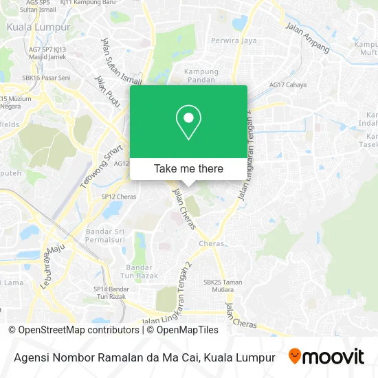 Agensi Nombor Ramalan da Ma Cai map