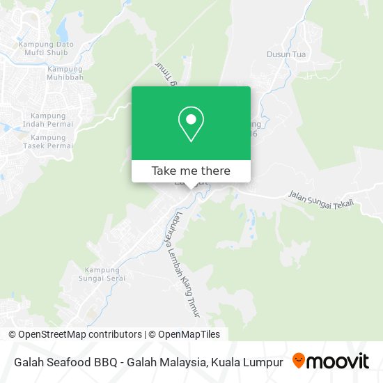 Galah Seafood BBQ - Galah Malaysia map