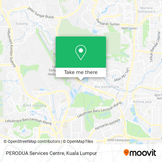 Peta PERODUA Services Centre