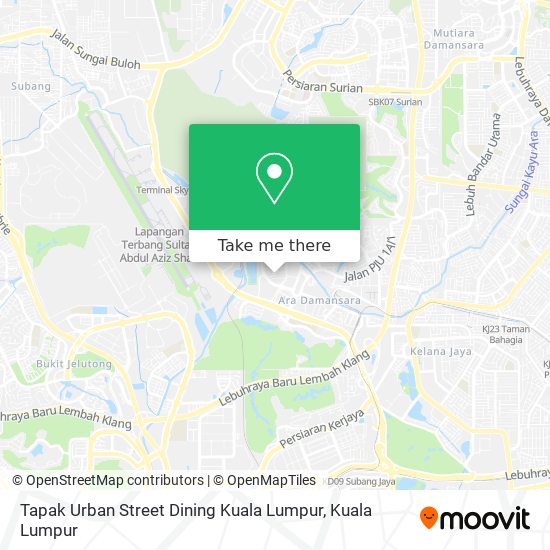 Peta Tapak Urban Street Dining Kuala Lumpur