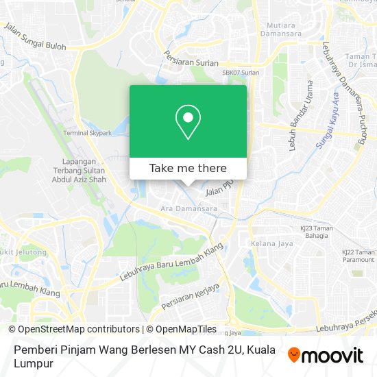 Pemberi Pinjam Wang Berlesen MY Cash 2U map