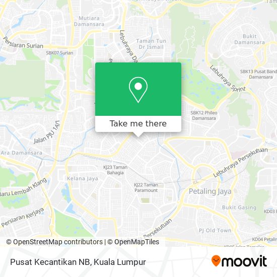 Pusat Kecantikan NB map