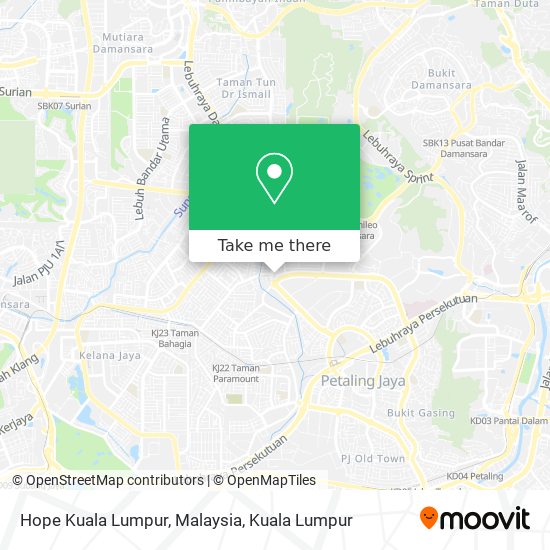 Peta Hope Kuala Lumpur, Malaysia