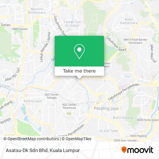 Asatsu-Dk Sdn Bhd map