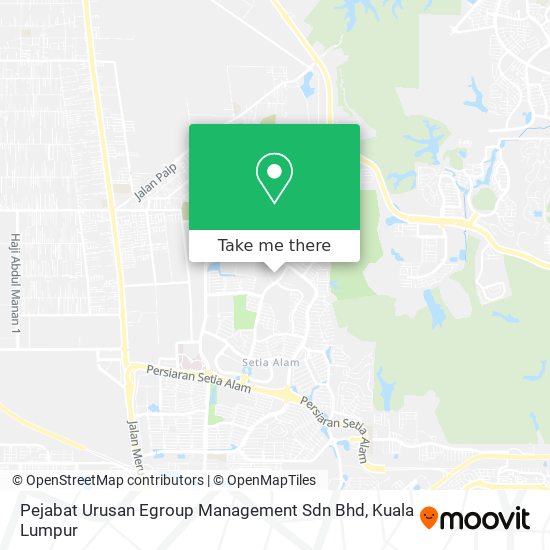 Pejabat Urusan Egroup Management Sdn Bhd map