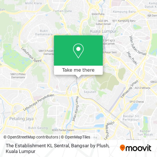 The Establishment KL Sentral, Bangsar by Plush map