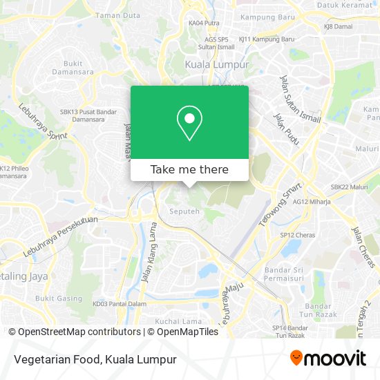 Vegetarian Food map