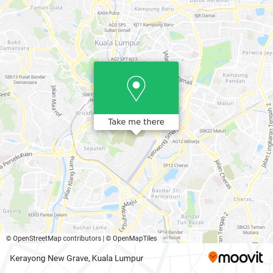 Kerayong New Grave map