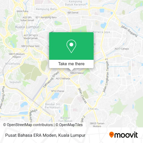 Peta Pusat Bahasa ERA Moden