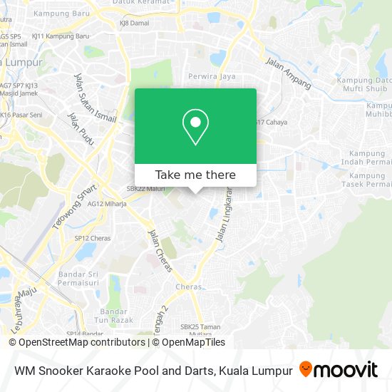 WM Snooker Karaoke Pool and Darts map