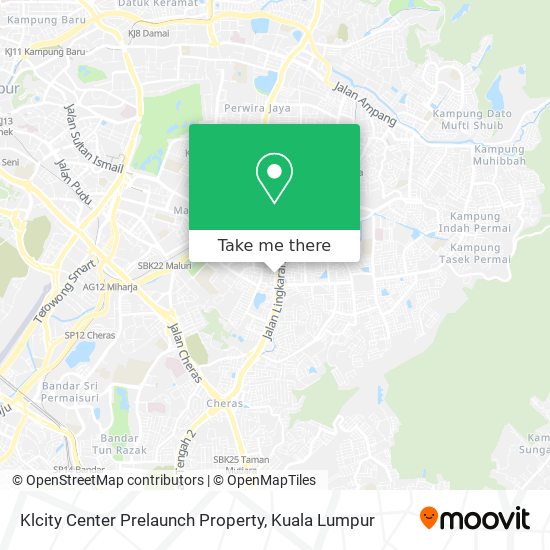 Klcity Center Prelaunch Property map