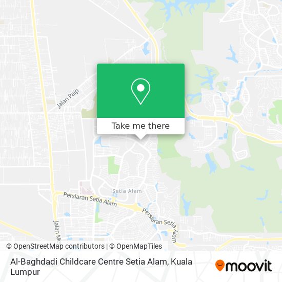 Al-Baghdadi Childcare Centre Setia Alam map