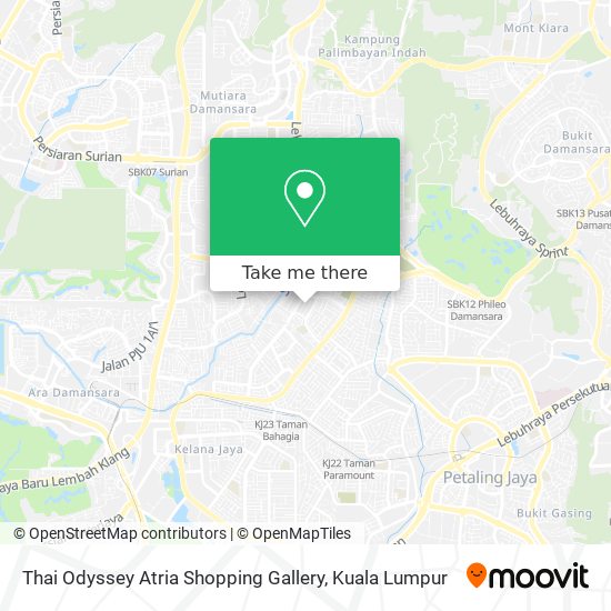Thai Odyssey Atria Shopping Gallery map