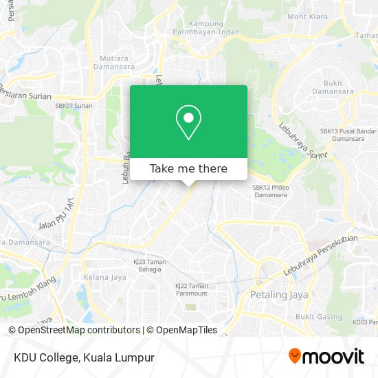 KDU College map