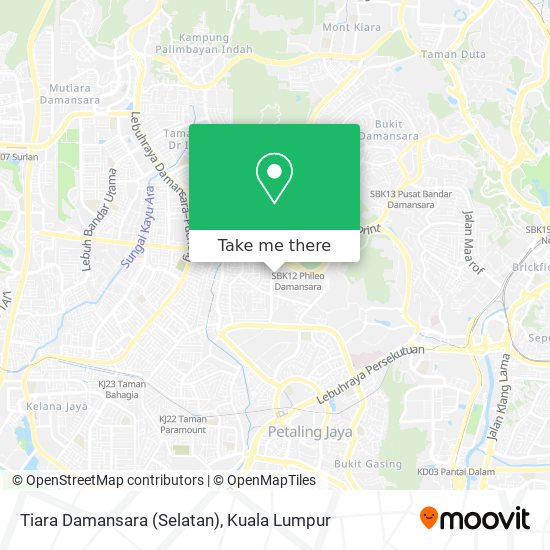 Peta Tiara Damansara (Selatan)