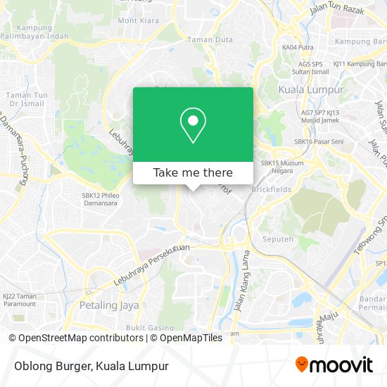 Peta Oblong Burger