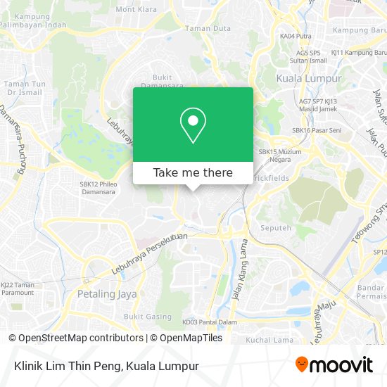 Klinik Lim Thin Peng map