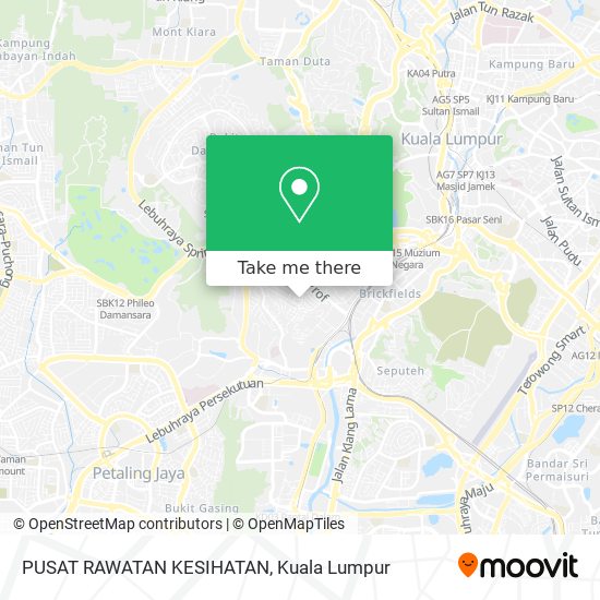 PUSAT RAWATAN KESIHATAN map