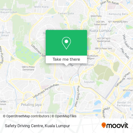 Safety Driving Centre map