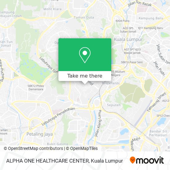 ALPHA ONE HEALTHCARE CENTER map