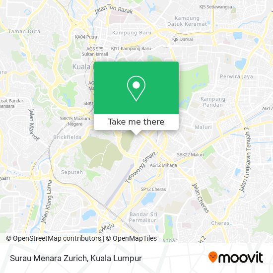 Peta Surau Menara Zurich