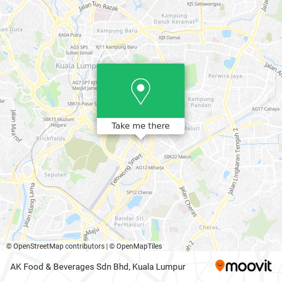 Peta AK Food & Beverages Sdn Bhd