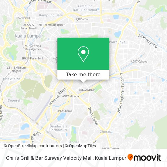 Chili's Grill & Bar Sunway Velocity Mall map