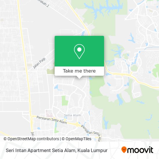 Peta Seri Intan Apartment Setia Alam