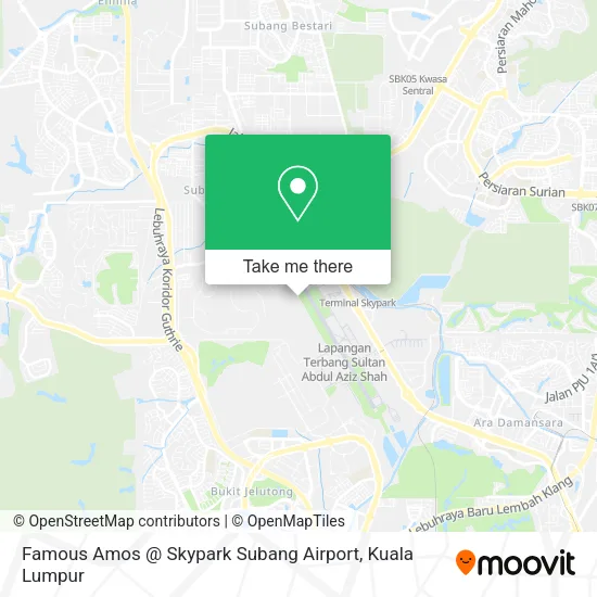 Famous Amos @ Skypark Subang Airport map