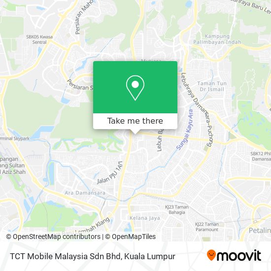 Peta TCT Mobile Malaysia Sdn Bhd